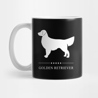 Golden Retriever Dog White Silhouette Mug